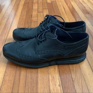 Men’s Cole Haan OriginalGrand Wingtip Oxfords (Black, Size 11.5)